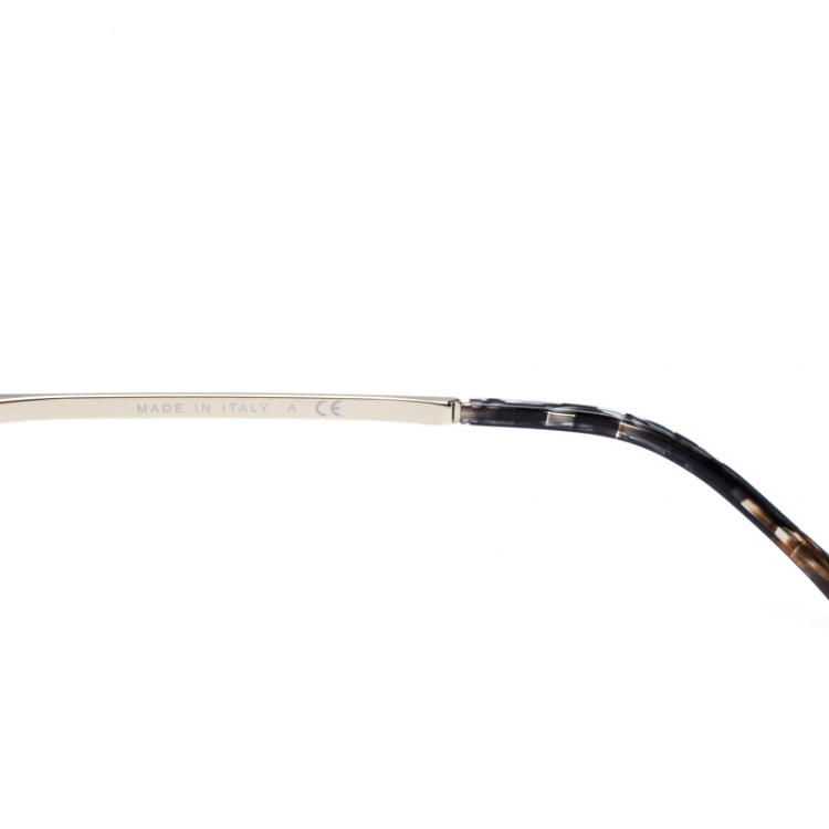 Pre Owned Chanel Gold Mirror 4206 Round Sunglasses