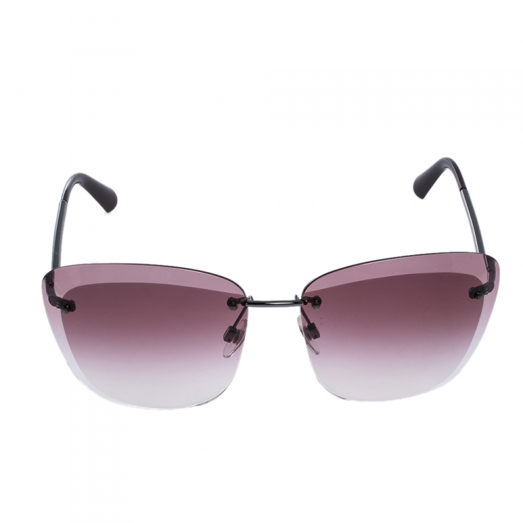 Chanel Purple Gradient 4221 Rimless Sunglasses Chanel
