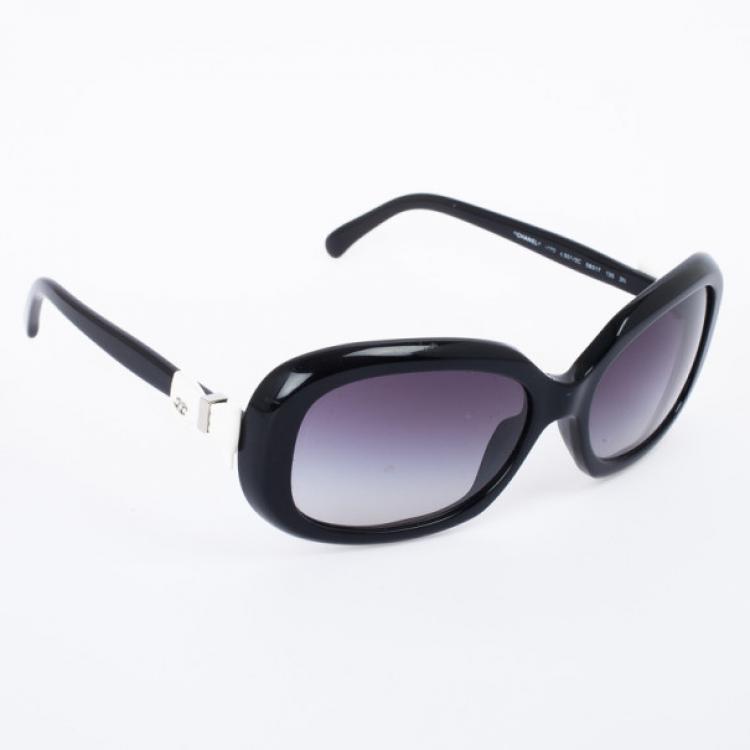 Chanel Black 5170 Bow Rectangle Women Sunglasses Chanel | The Luxury Closet