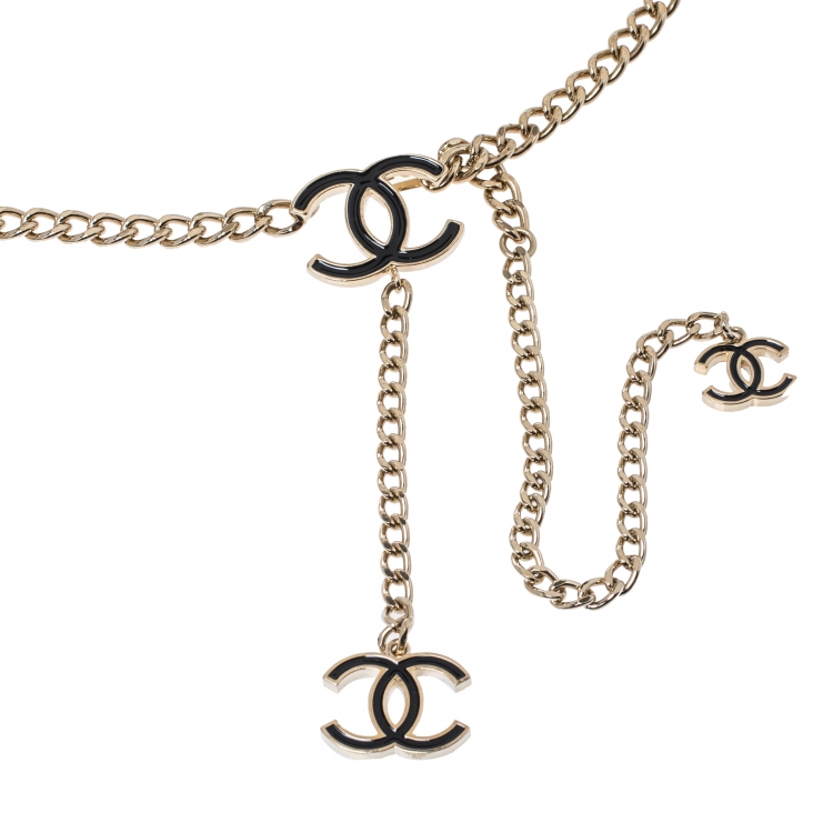 Chanel Gold Tone Chain Link CC Charm Belt Chanel