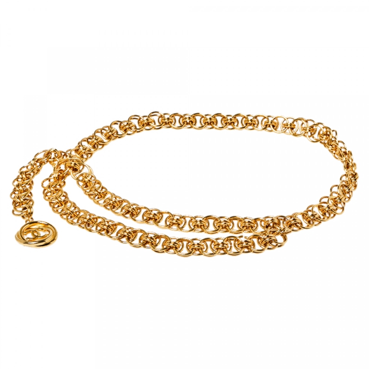 Coco Chanel Gold Tone Chain Belt – TheLuxeLouis