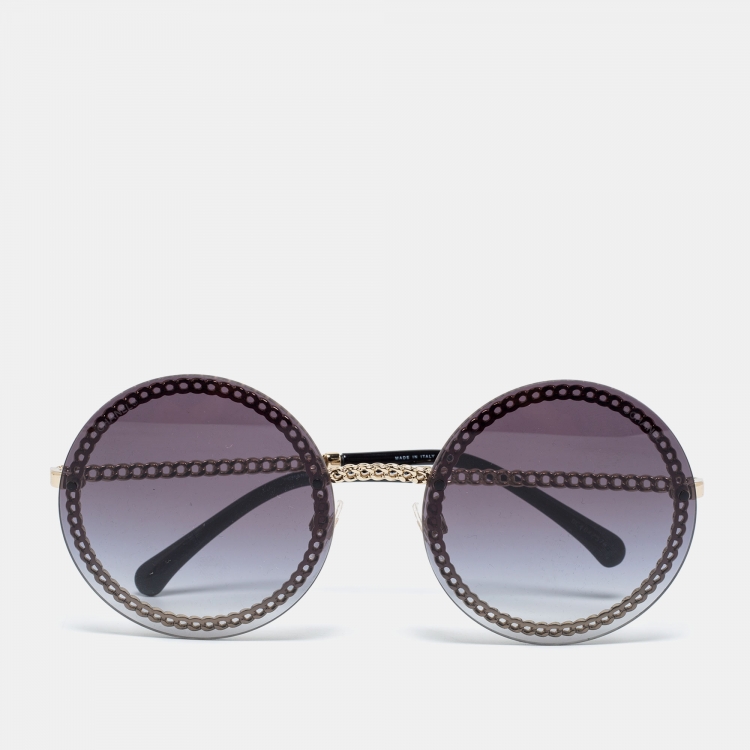 CHANEL OVAL Sunglasses with PEARL Chain
