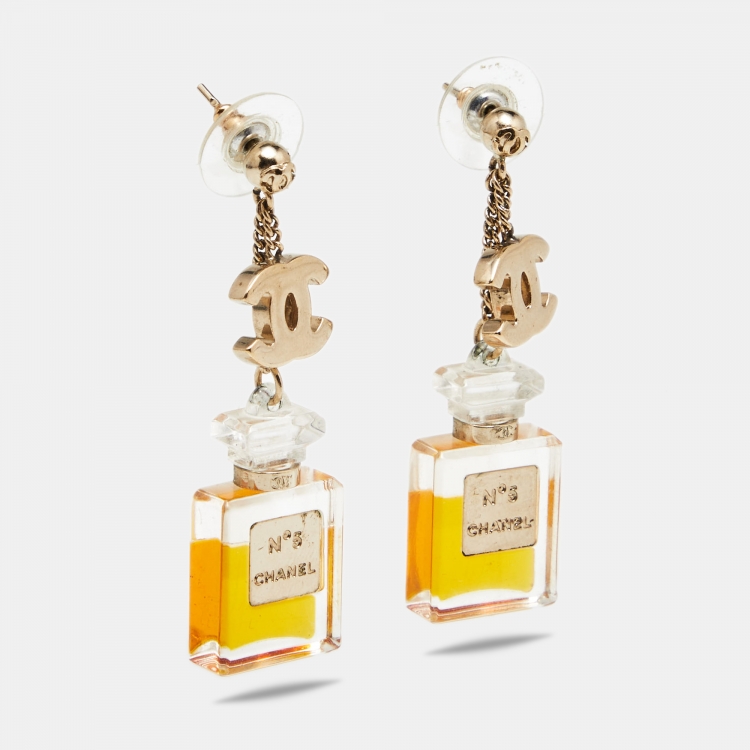 Perfume Bottle Chanel Earrings  LatinaChingonaLashes
