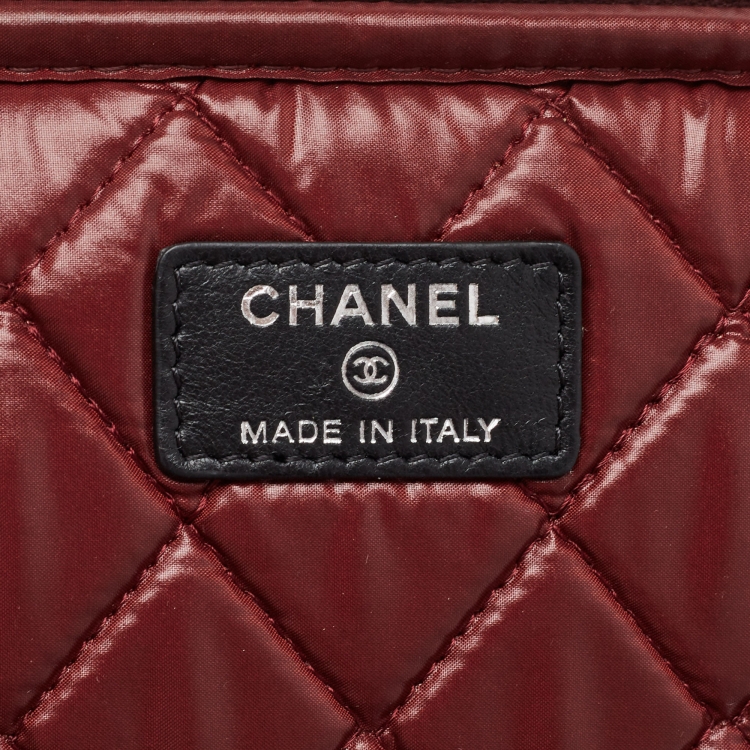 Pre Owned Chanel Black Quilted Nylon Laptop Sleeve