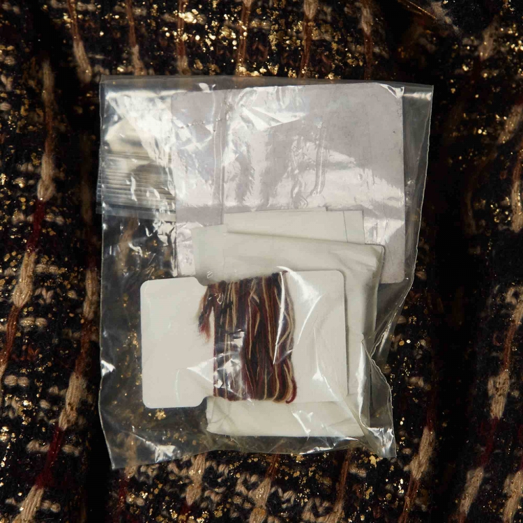 Pre Owned Chanel Multicolor Tweed Cashmere Mid-Length Coat M