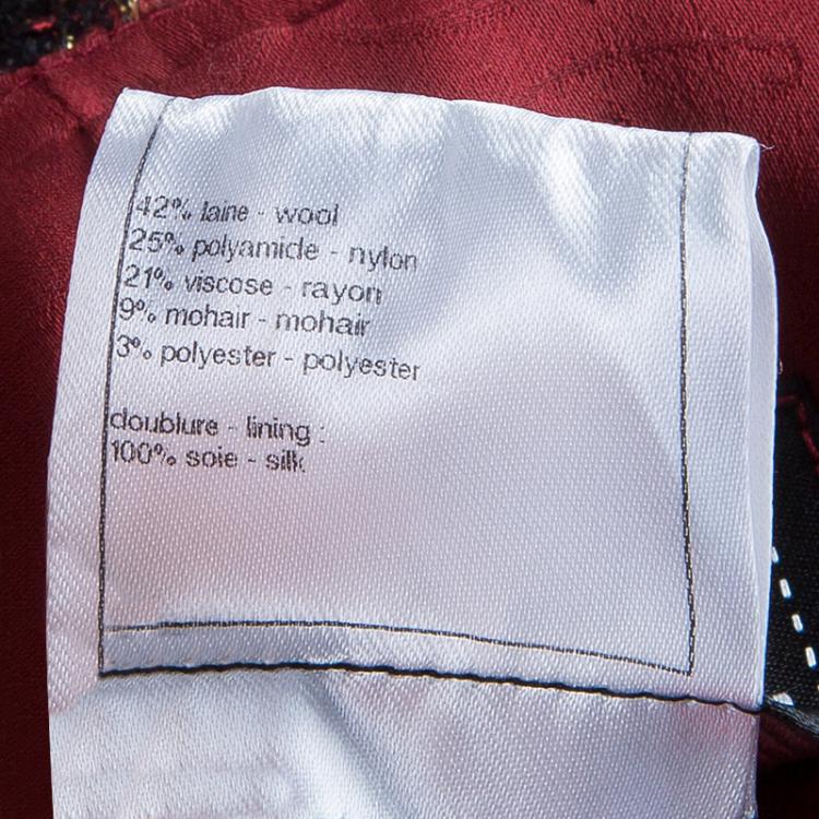 مملوكة مسبقًا Chanel Red Knee Length Tweed Jacket XXL