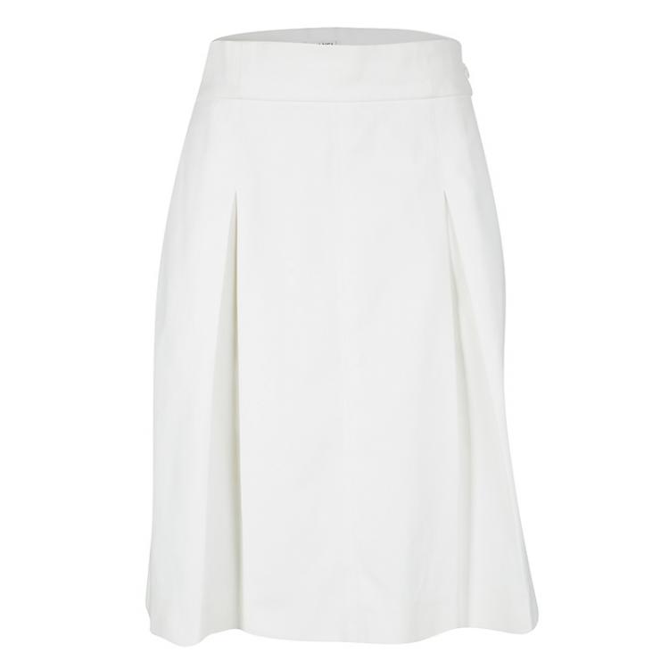 DKNY Women's Pleated Faux Suede Skirt