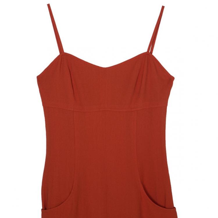 Pre Owned Chanel Orange Knee-length Dress L