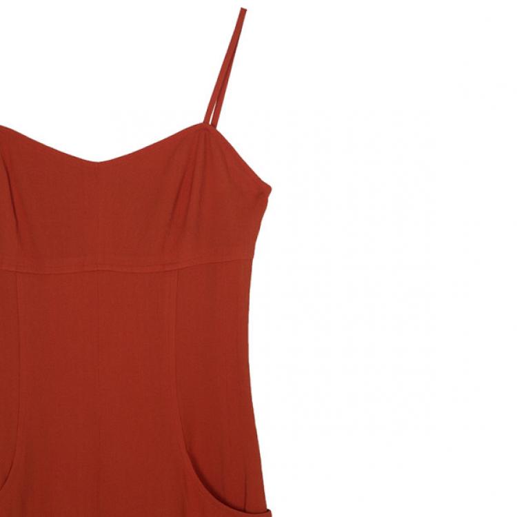 Pre Owned Chanel Orange Knee-length Dress L