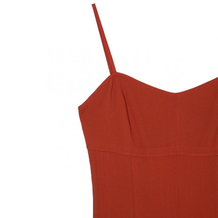 Pre Owned Chanel Orange Knee-length Dress L