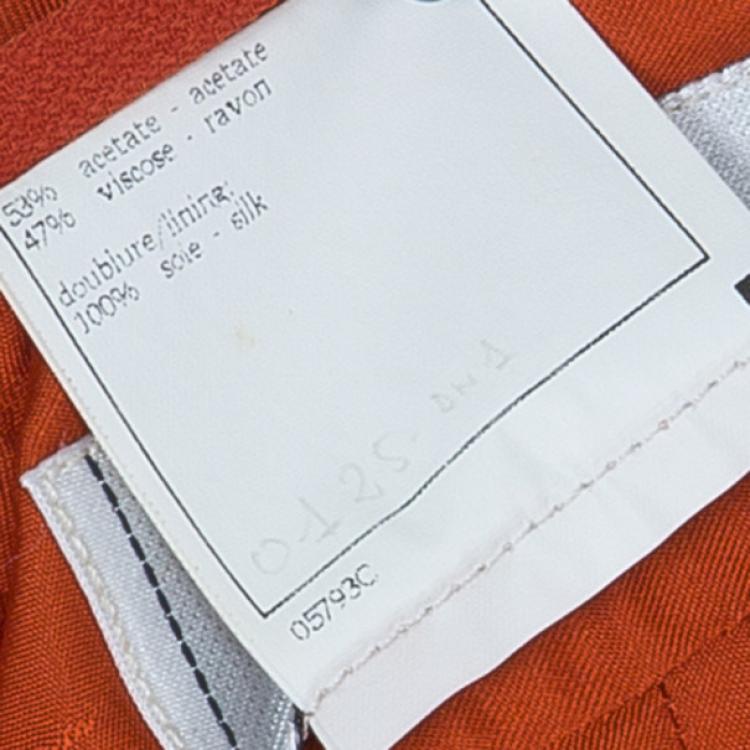 Pre Owned Chanel Orange Knee-length Dress L