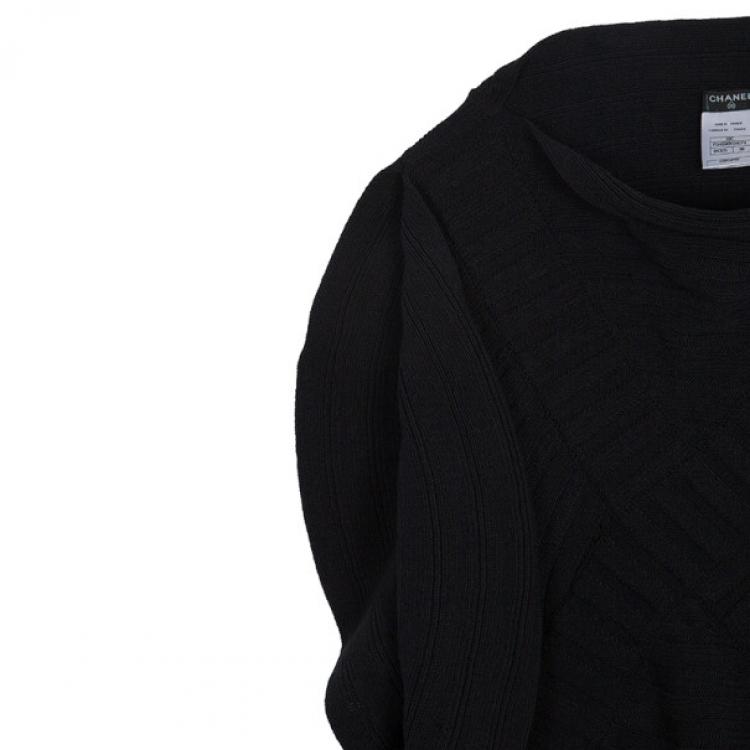 Pre Owned Chanel Circular Knit Top S