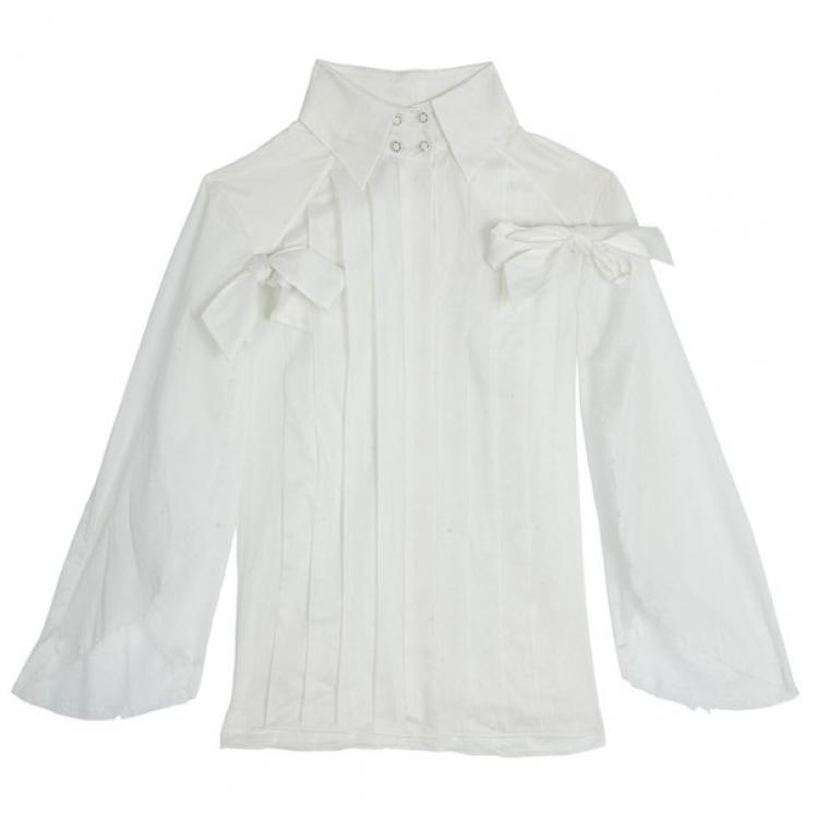 Chanel White Long Sleeve Shirt S Chanel | The Luxury Closet