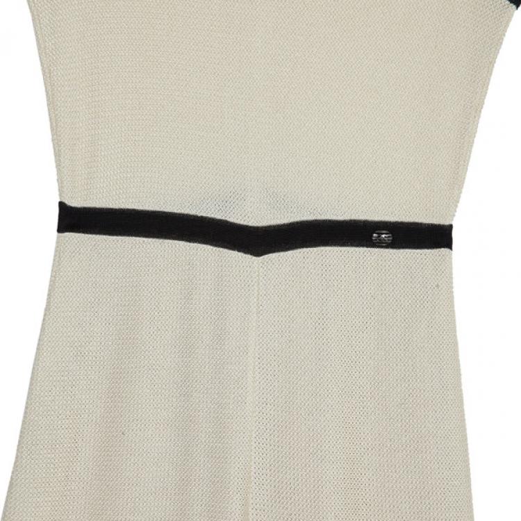 Pre Owned Chanel Cream Turtleneck Jumpsuit S