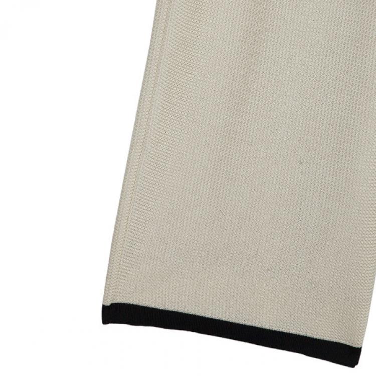 Pre Owned Chanel Cream Turtleneck Jumpsuit S