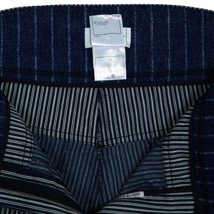 Pre Owned Chanel Pinstripe Trousers L