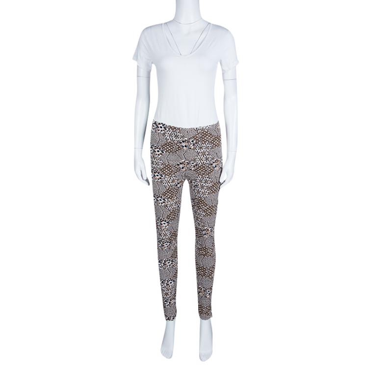 Chanel Multicolor Lurex Jacquard Knit Tapered Pants M Chanel
