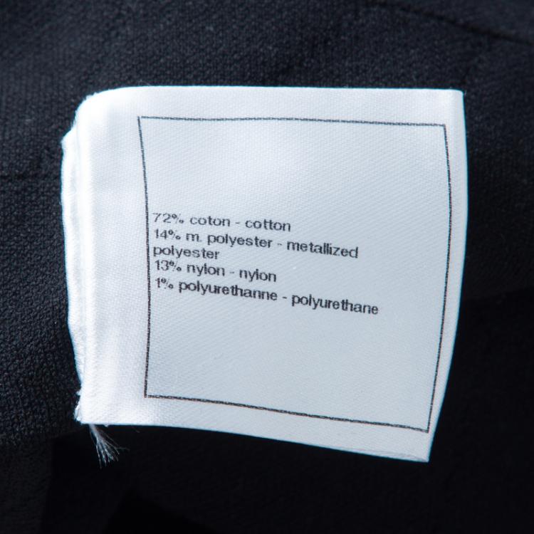 Pre Owned Chanel Multicolor Lurex Jacquard Knit Tapered Pants M
