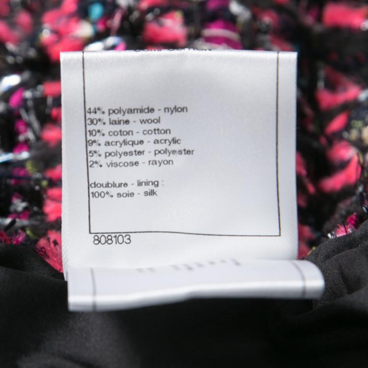 Pre Owned Chanel Multicolor Lurex Detail Textured Pleated Mini Skirt S