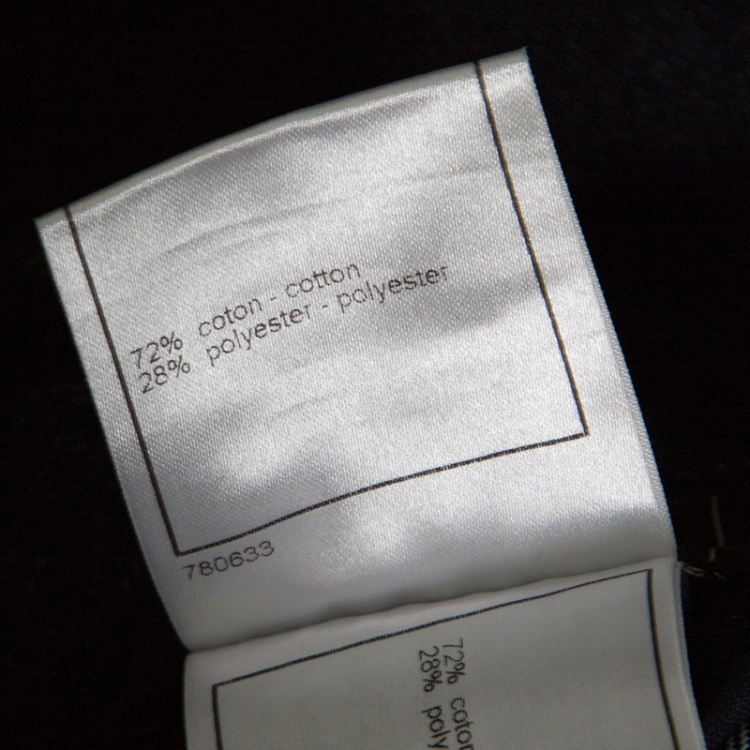 Pre Owned Chanel Indigo Dark Wash Denim Rounded Hem Jeans M