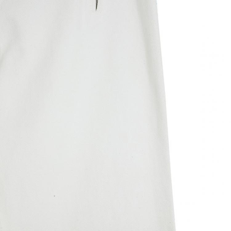 Pre Owned Chanel Cream Denim Culottes M