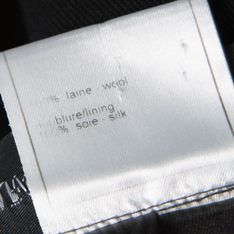 Pre Owned Chanel Vintage Black Wool Coat M