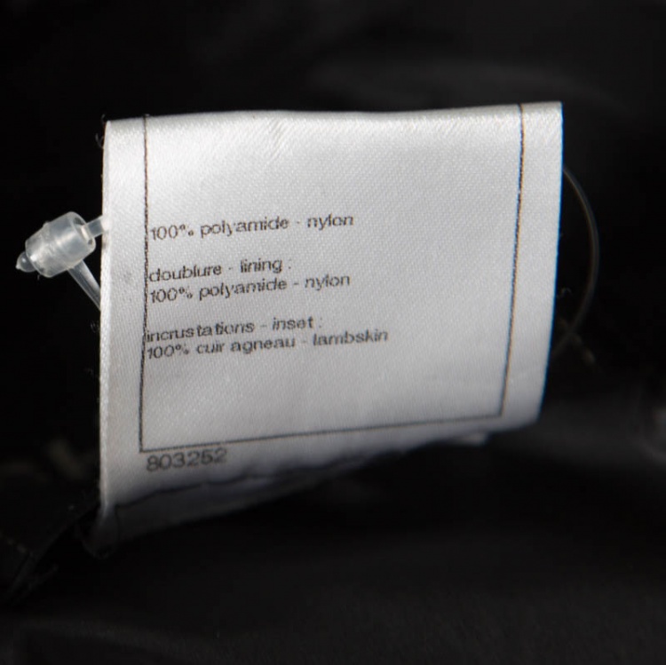 مملوكة مسبقًا Chanel Black Quilted Paneled Tie Detail Zip Front Jacket M