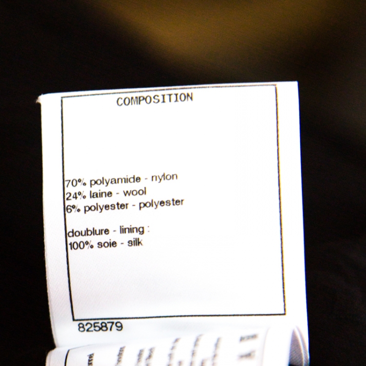 Pre Owned Chanel Black Checkered Metallic Tweed Boucle Jacket S