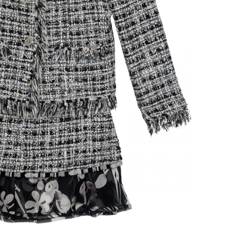 Pre Owned Chanel Tweed Skirt Suit L