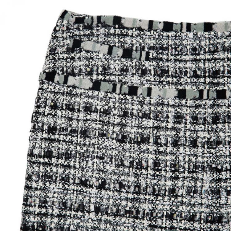 Pre Owned Chanel Tweed Skirt Suit L