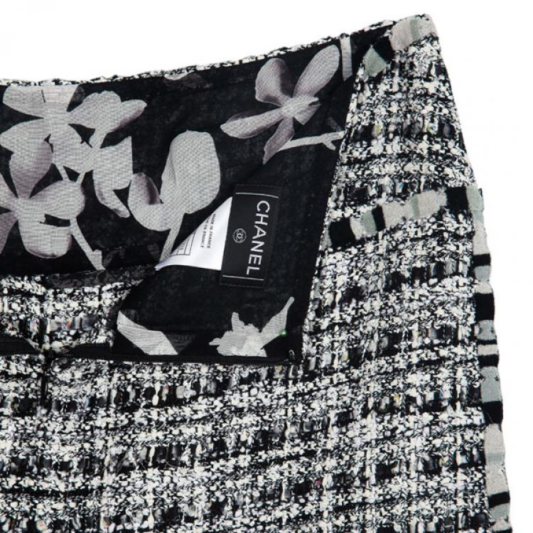 Pre Owned Chanel Tweed Skirt Suit L