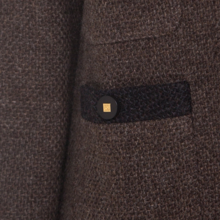 Pre Owned Chanel Boutique Vintage Brown Wool Tweed Jacket XL