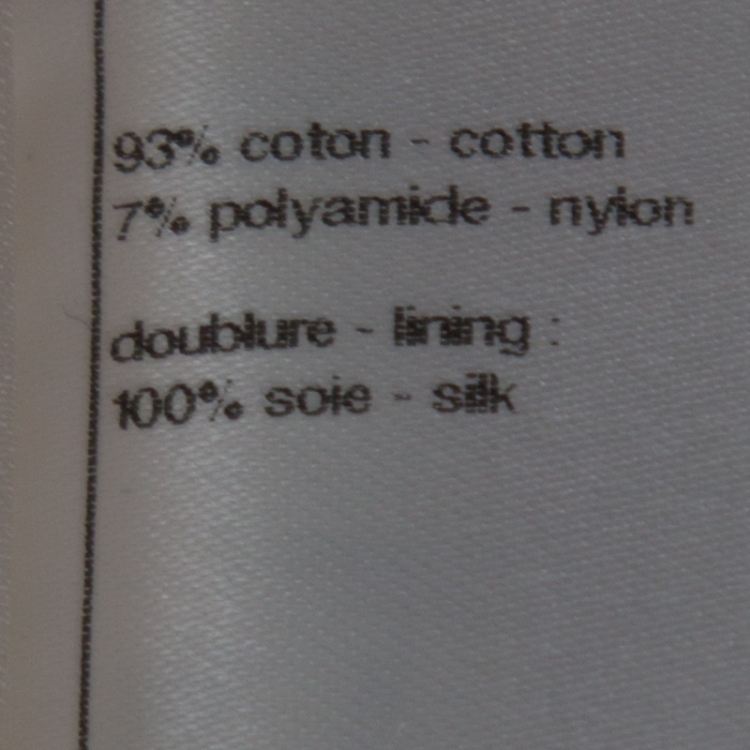 Pre Owned Chanel White Crochet Knit Cotton Blend Strapless Short Dress M