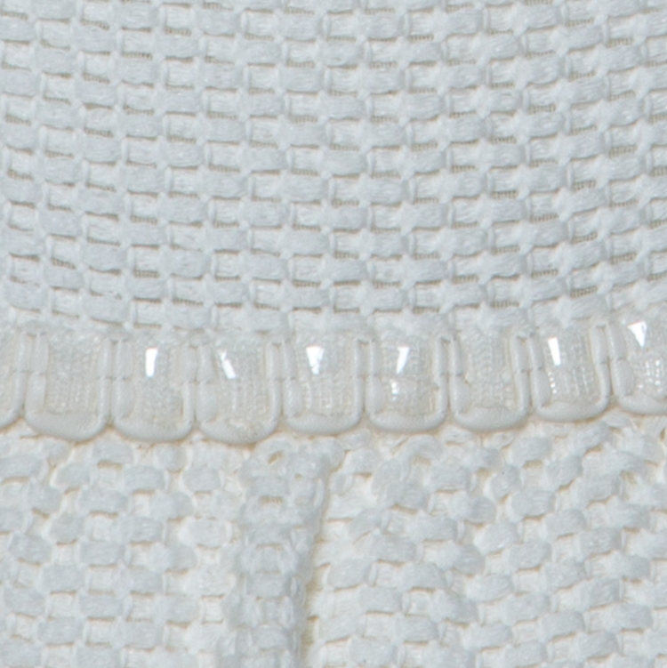 Pre Owned Chanel White Crochet Knit Cotton Blend Strapless Short Dress M