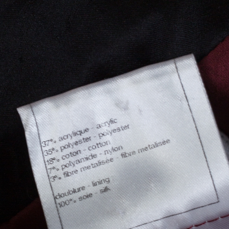 Pre Owned Chanel Multicolor Tweed Button Front  Jacket XXL