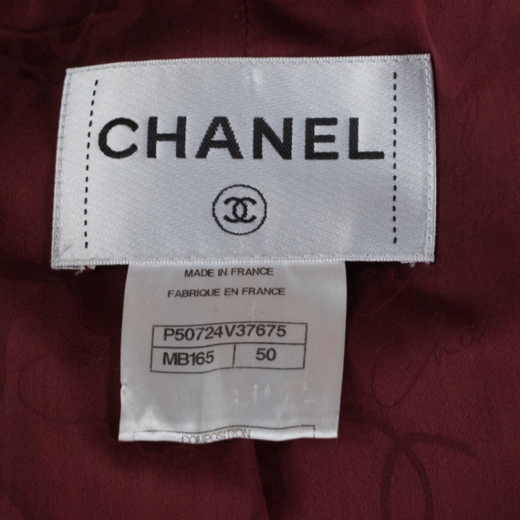 Pre Owned Chanel Multicolor Tweed Button Front  Jacket XXL