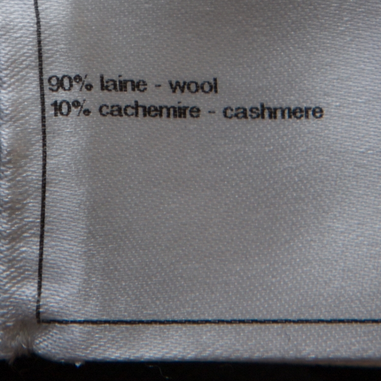 Pre Owned Chanel Black Wool Knit Pleated Mini Skirt M