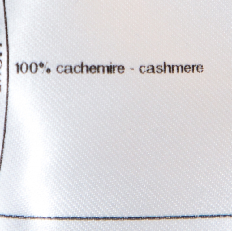 Pre Owned Chanel Blue Flight Patterned Jacquard Cashmere Sleeveless Sweater M