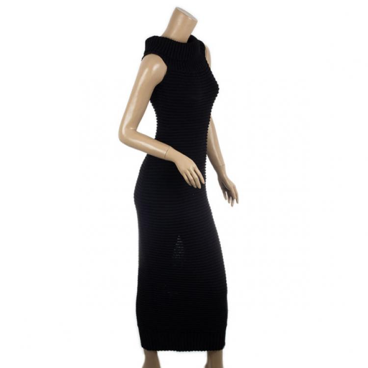 Pre Owned Chanel Turtleneck Knit Dress M
