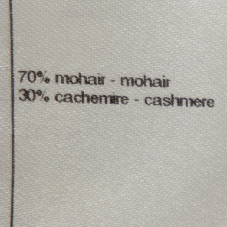 Pre Owned Chanel Black Stud Embellished Mohair Button Front Cardigan L