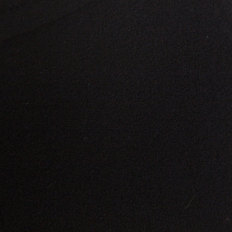 Pre Owned Chanel Black Crepe Wool Pencil Skirt M