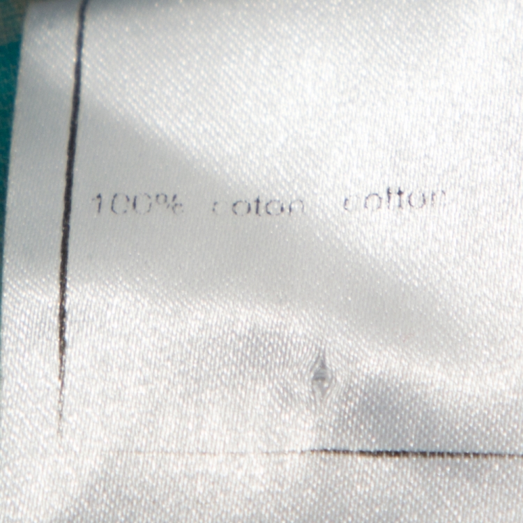 Pre Owned Chanel Blue Logo Print Cotton Beach Cover Up Tunic M