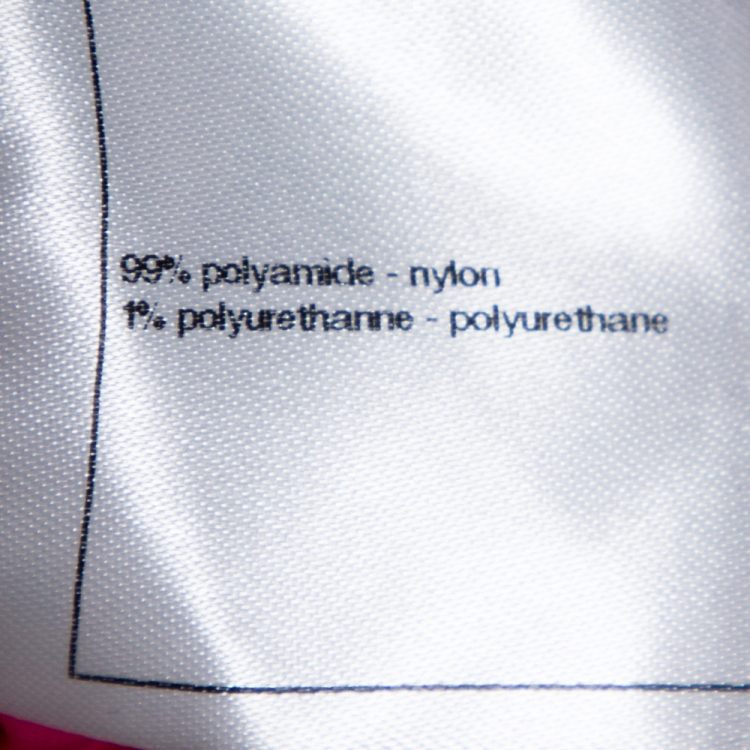 Pre Owned Chanel Pink Nylon Zip Front Vest M