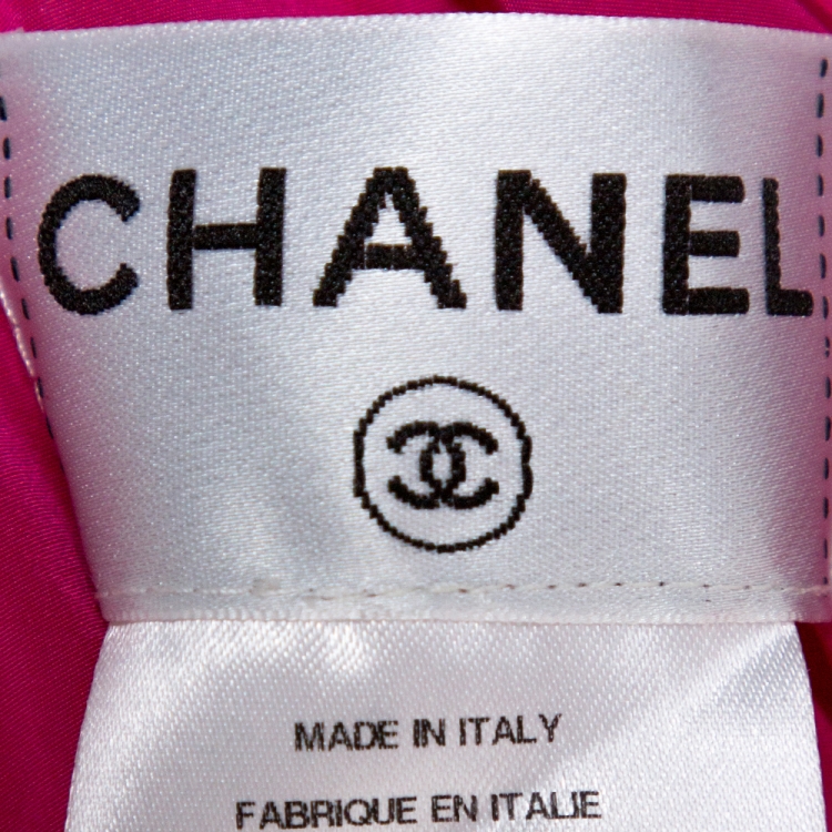 Pre Owned Chanel Pink Nylon Zip Front Vest M