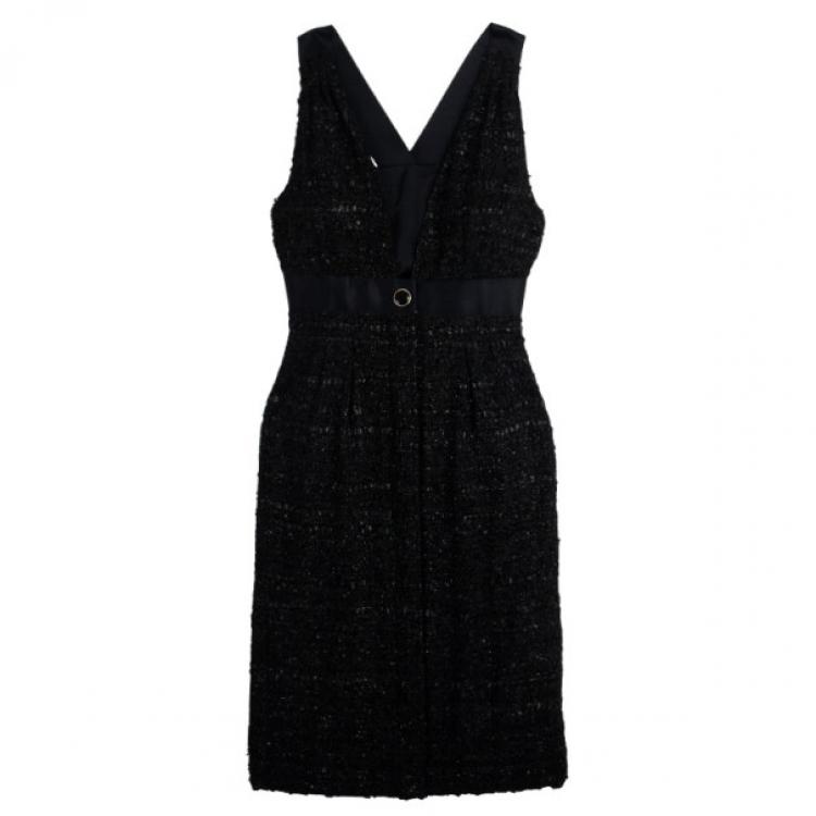 Authentic Second Hand Chanel Sparkle Tweed Dress PSS20000065  THE  FIFTH COLLECTION