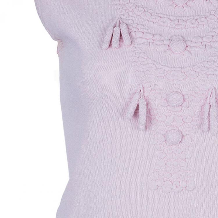Pre Owned Chanel Pink Tassle Sleeveless Top S