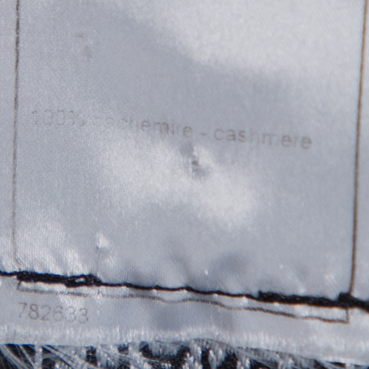 Pre Owned Chanel Navy Blue Cashmere  Long Button Front Cardigan M