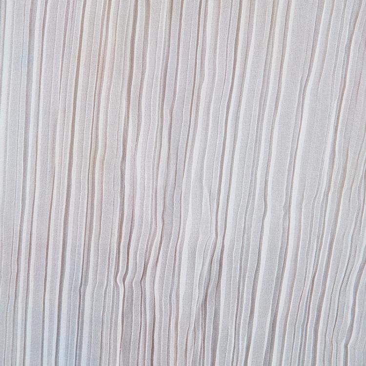 Pre Owned Chanel Metallic Textured Skirt Suit With Pleated Top M