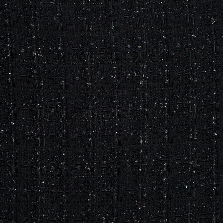 Pre Owned Chanel Black Tweed Skirt Suit M