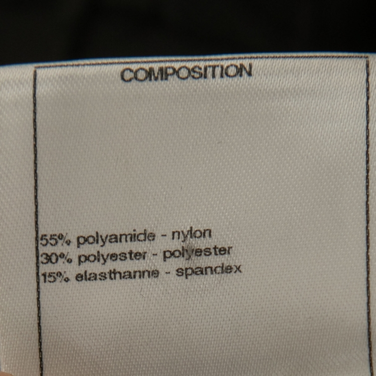 Pre Owned Chanel Black Neoprene Quilted Detail Jacket S